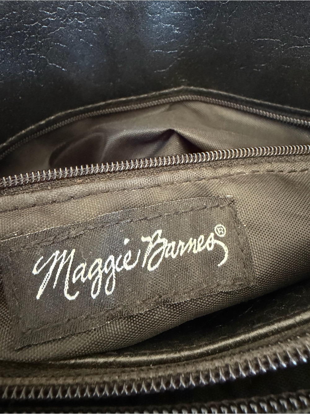 Vintage Y2K Maggie Barnes Animal Print Shoulder Bag Faux Fur Black - Picture 9 of 9